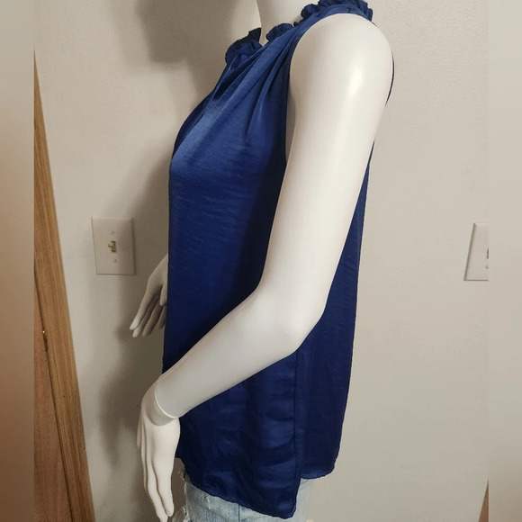 Merona‎ blue sleeveless blouse size small - Picture 9 of 10